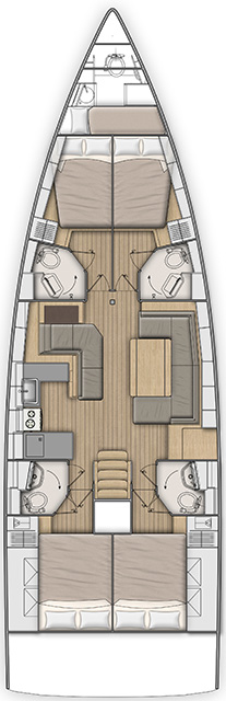 Bowsprit - Interior - Oceanis-51.1-V